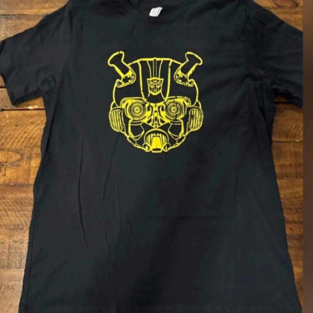 Transformers Bumblebee Tee Black Mens Sz Large Cotton Retro Print Graphic Tshirt